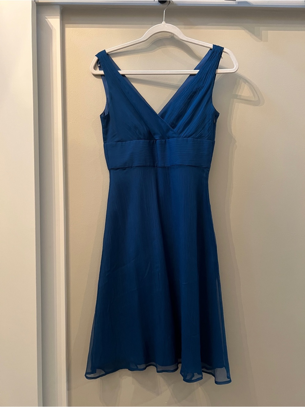 J. Crew Cobalt Blue Sleeveless V-Neck Mini Dress